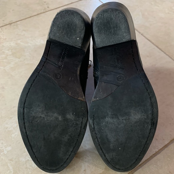 Allsaints black leather zipper ankle boots size 8 - Picture 6 of 9